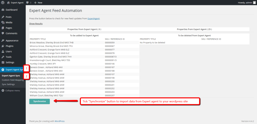 Expert Agent WordPress Sync Plugin - WPTaskforce